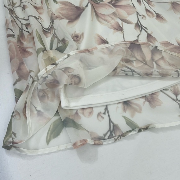 Show Me Your MuMu Kylie Mini Dress - Small - Floral Lined Flowy Sheer - Picture 9 of 14